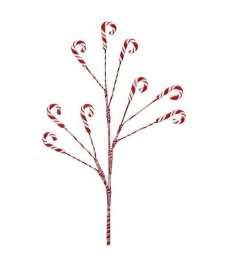 22" Clay Dough Triple Candy Cane Spray