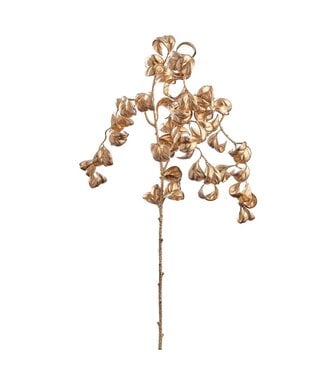 37" Metallic Curly Ficus Hanging Spray Gold