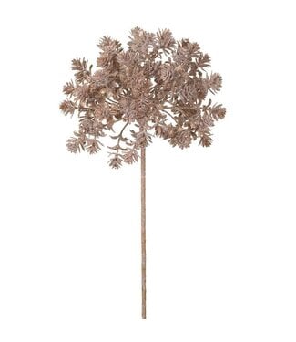 12" Glittered Sedum Spray Beige