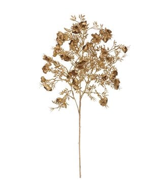 33.5" Metallic Wild Rose Spray Gold