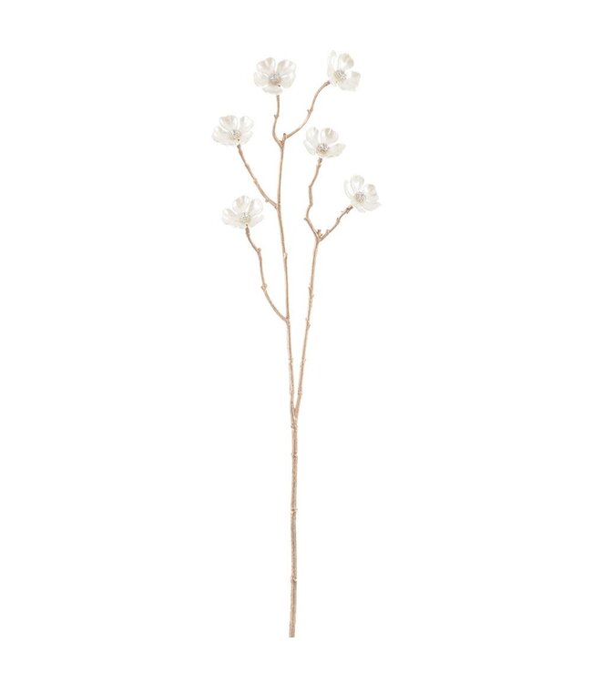 26" Rhinestone Flower Spray Pearl