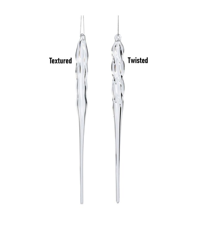 Glass Icicle Ornament Large