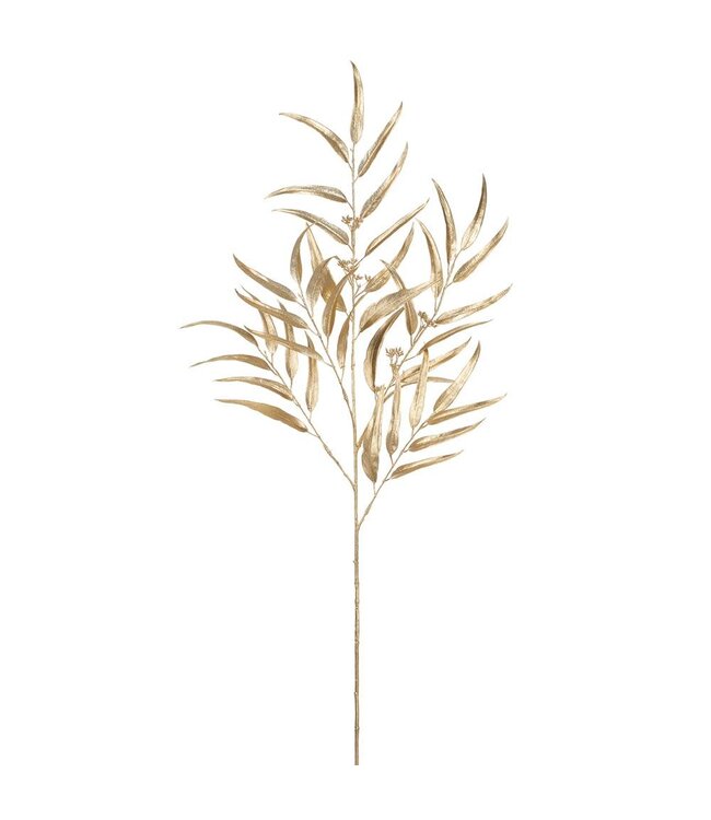 45" Metallic Eucalyptus Leaf Spray Gold