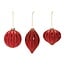 Ribbed Mercury Glass Red Ornament