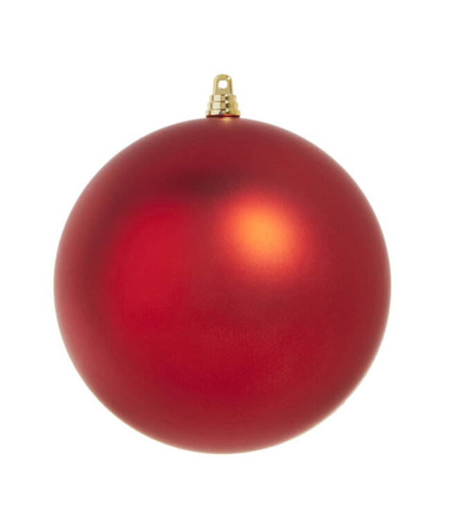 6" Matte Red Ball Ornament