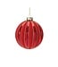 Ribbed Mercury Glass Red Ornament