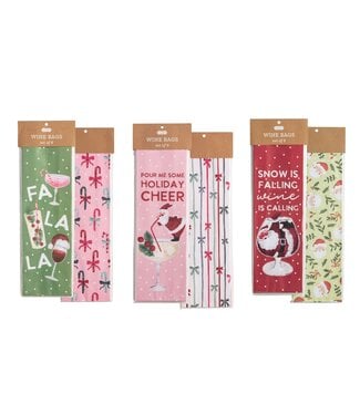 Christmas Paper Wine Bag Sets