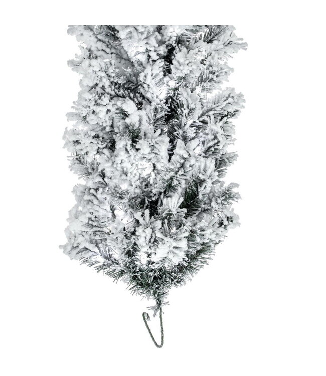 9' x 16" Flocked Alaskan Garland LED