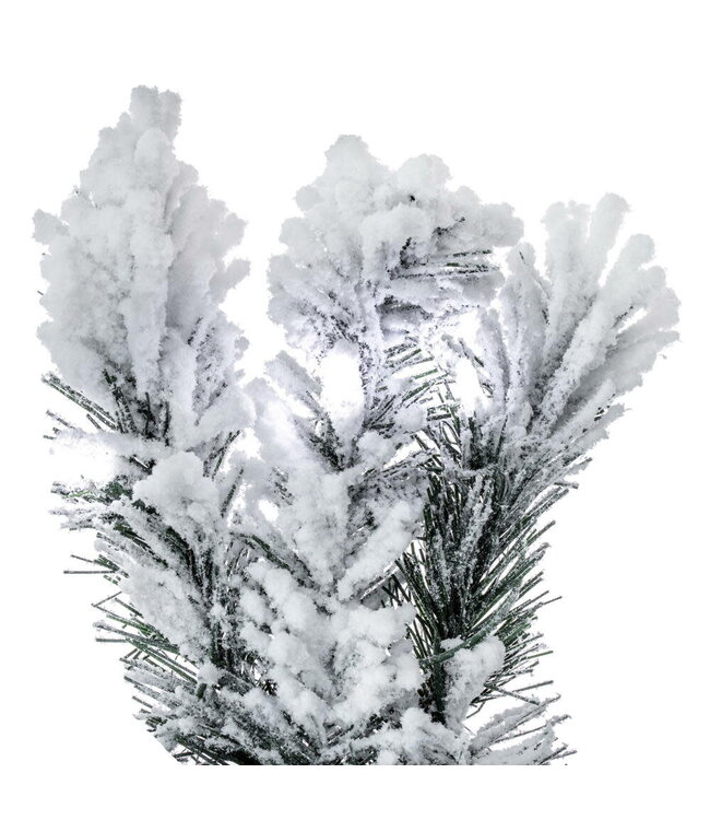 9' x 16" Flocked Alaskan Garland LED