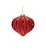 Ribbed Mercury Glass Red Ornament
