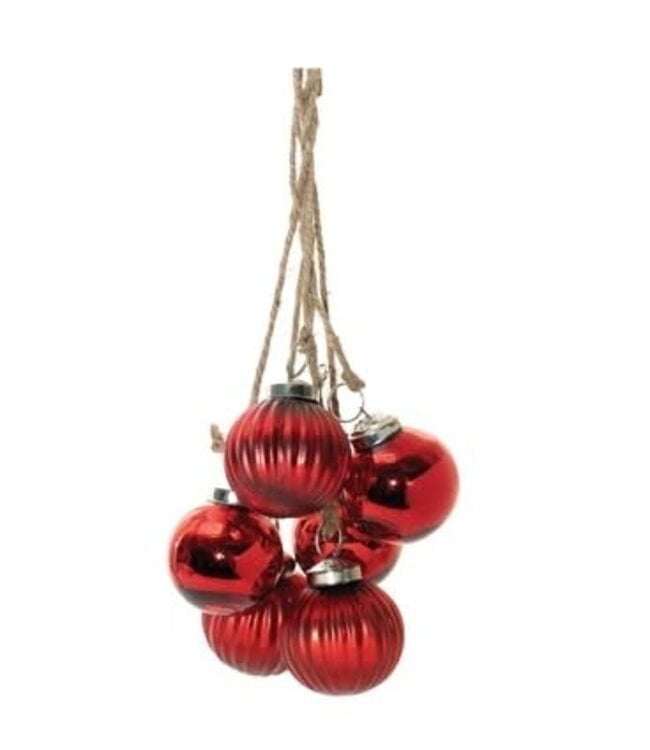 Ornament Drop 21”L Glass/Jute