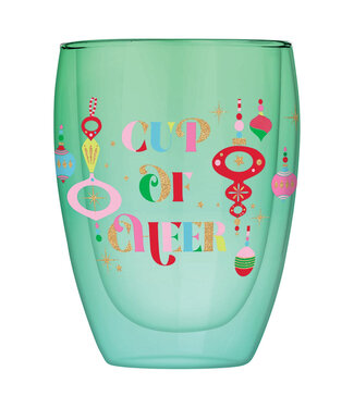 Double-Wall Stemless Glass- Cup of Cheer