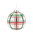 Red and Green Plaid Glass Ornament