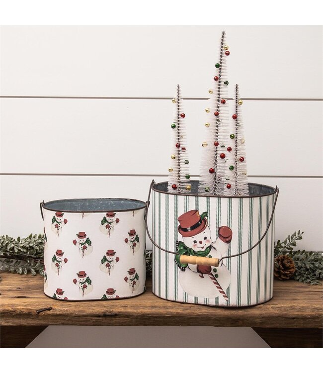 Vintage Snowman Containers