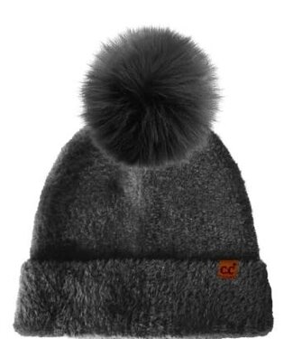 Plush Terry Chenille Pom Beanie
