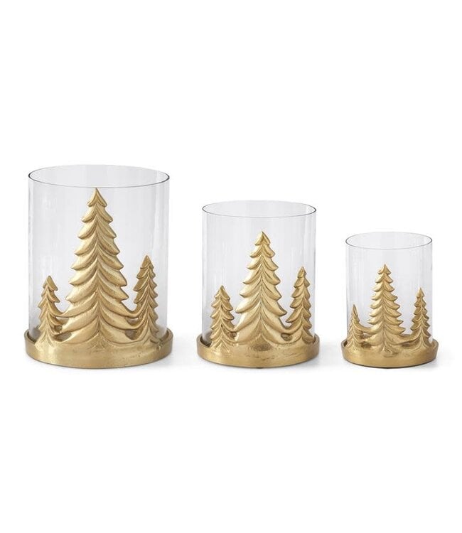 Gold Metal Christmas Tree Hurricanes