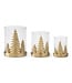 Gold Metal Christmas Tree Hurricanes