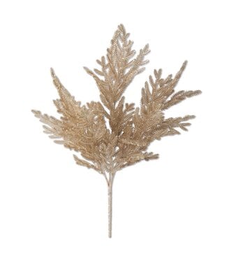 20.5 Inch Gold Glittered Bush
