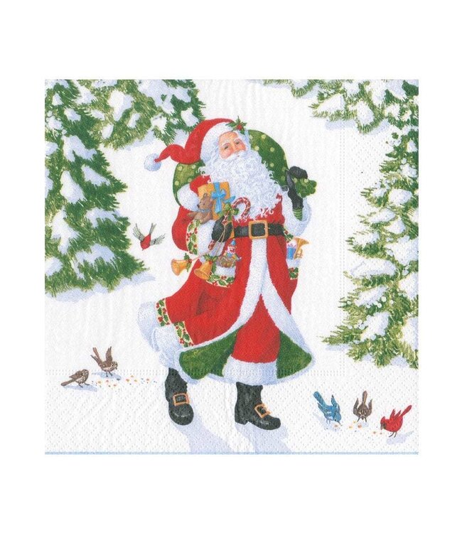 Woodland Santa Recycled Luncheon Napkins