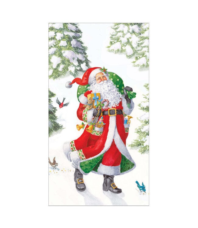 Woodland Santa Recycled Guest Towels