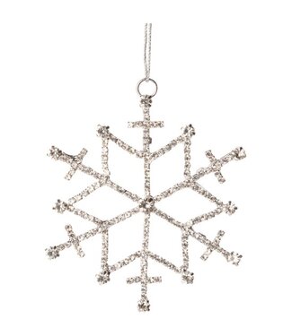 Brilliant Cut Rhinestone Snowflake Metal Frame On Silver