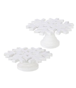 White Snowflake Pedestals
