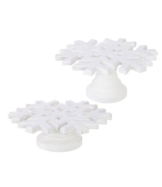 White Snowflake Pedestals