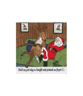 Santa At Home Cocktail Napkins