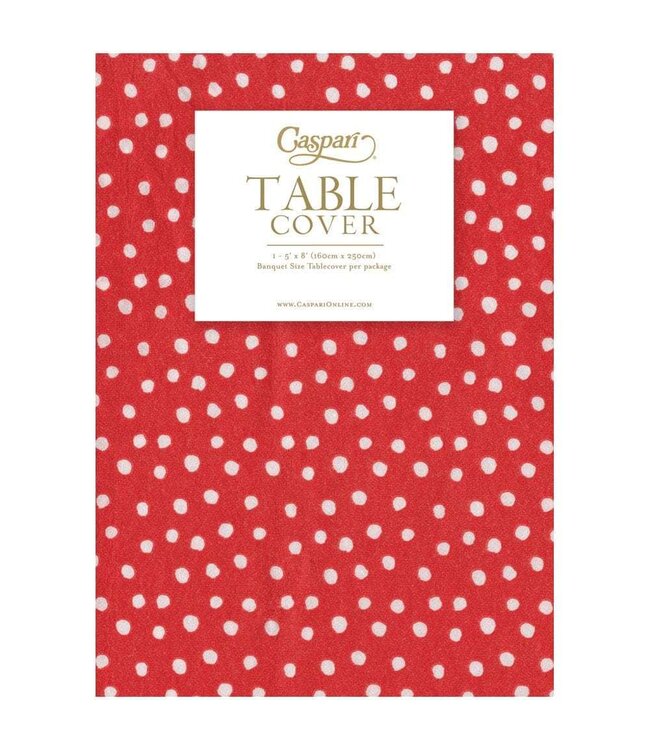 Small Dots Red Paper Linen Table Covers