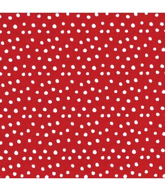Small Dots Gift Wrapping Paper on Red High-Gloss