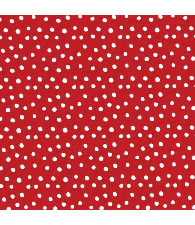 Small Dots Gift Wrapping Paper on Red High-Gloss