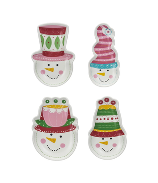 Stoneware Snowman With Hat Dish - Sold Invidually