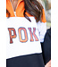 Chloe Licensed Ok State Quarter Zip Colorblock Sweatshirt