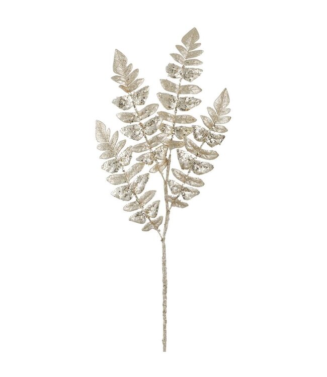 32" Glittered Fern Spray Gold