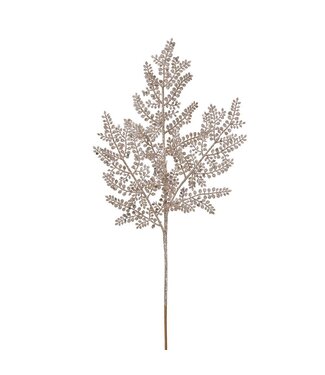 24" Glittered Fern Spray Champagne