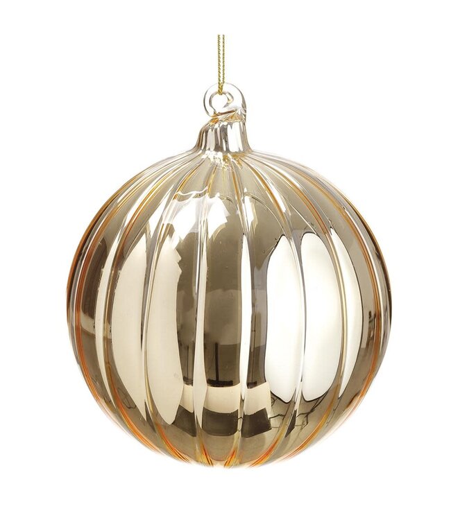 4.75" Glass Ball Ornament  Gold