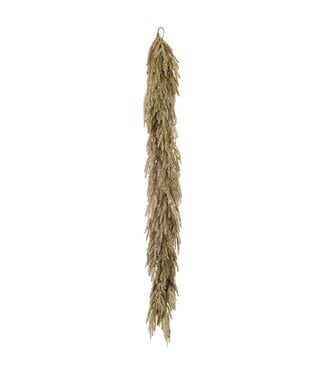73" Glittered Willow Pine Garland Gold