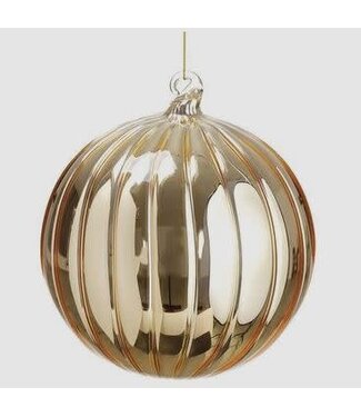 6" Glass Ball Ornament - Gold