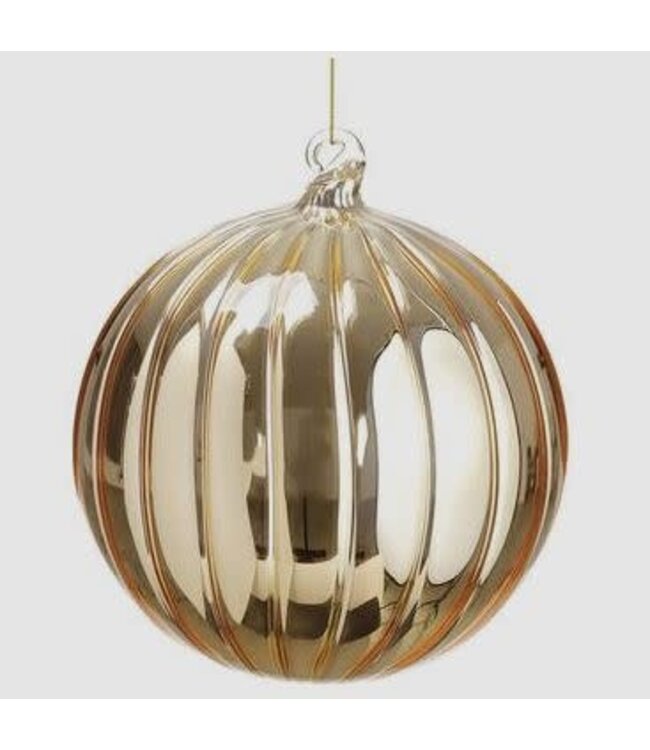 6" Glass Ball Ornament - Gold