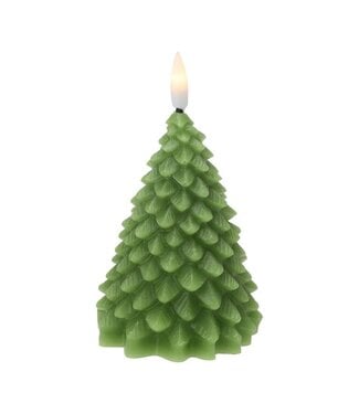 11cm Christmas Tree LED Candle - Green