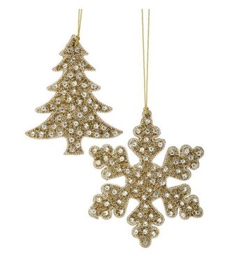 Glitter With Sequin Ornament - Sold Individually