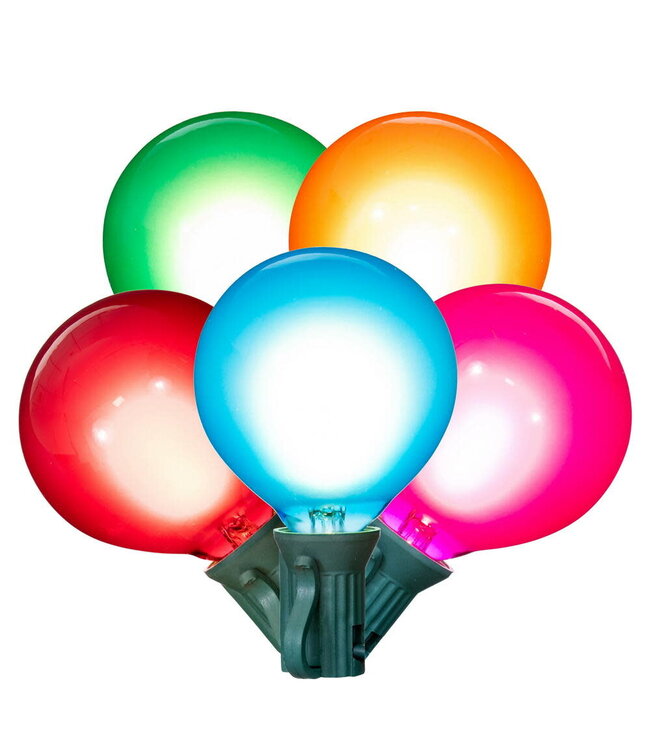 15 Light Glass LED Set with Green Wire