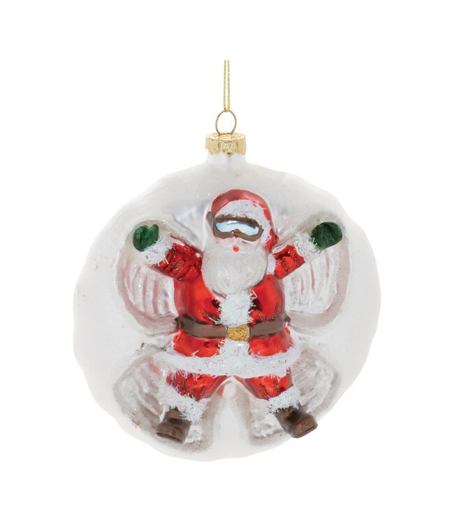 Santa/Snow Angel Ball Ornament