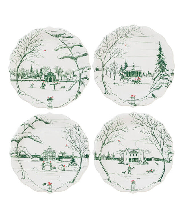 JULISKA Country Estate Winter Frolic Party Plate - Evergreen