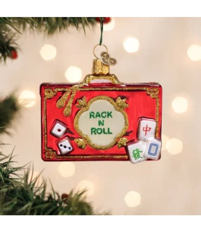 OLD WORLD CHRISTMAS Rack N Roll Mahjong Ornament