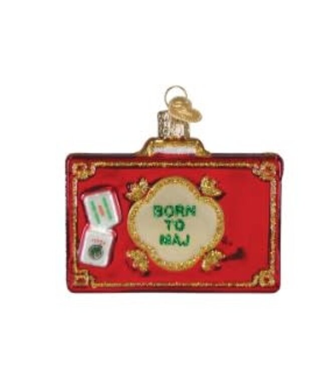 OLD WORLD CHRISTMAS Rack N Roll Mahjong Ornament