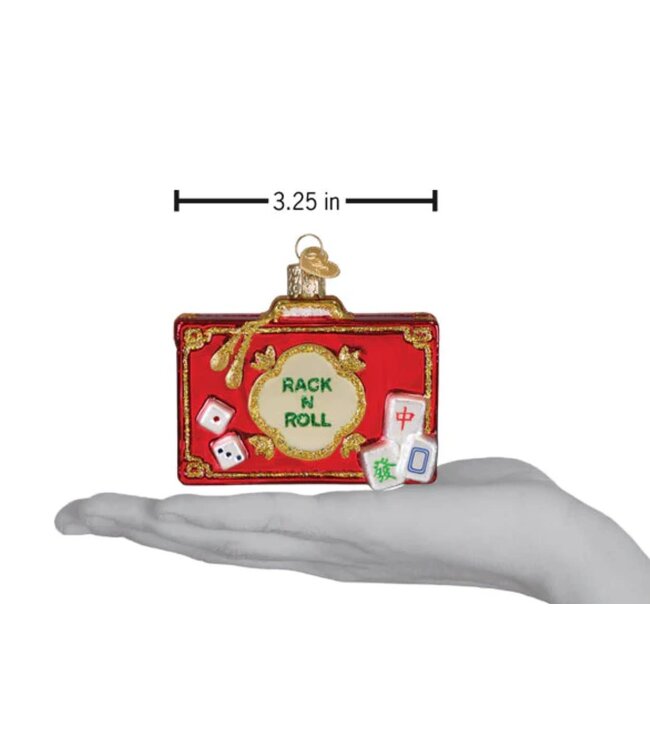 OLD WORLD CHRISTMAS Rack N Roll Mahjong Ornament