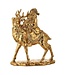 12" Resin Santa With Deer Table Piece