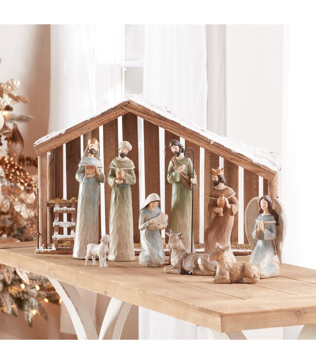 3"H - 11.75"H Nativity Resin - Sold as Set