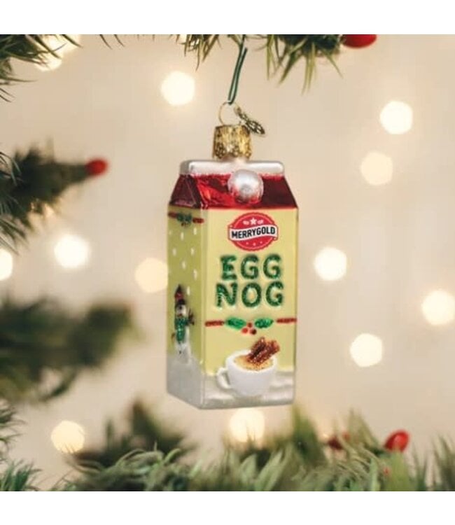 OLD WORLD CHRISTMAS Eggnog Carton Ornament
